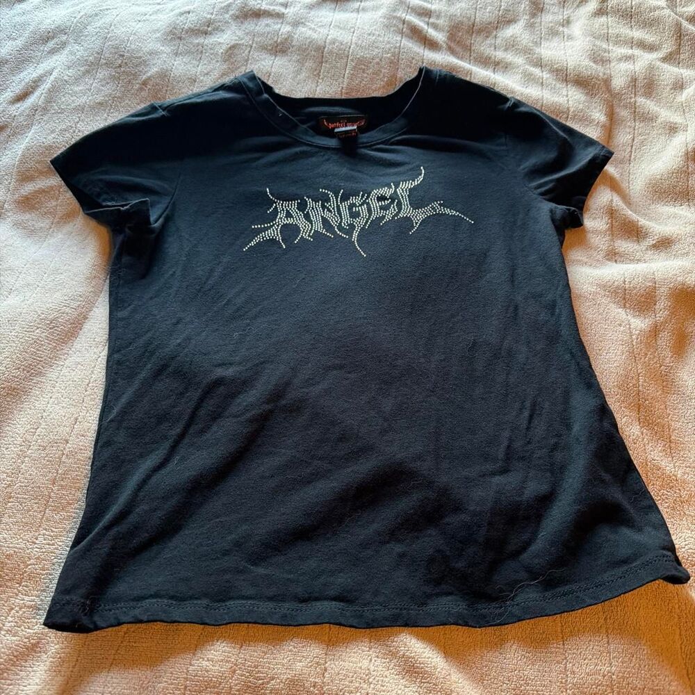 Perfect Angel T Shirt with Rhinestones Size L